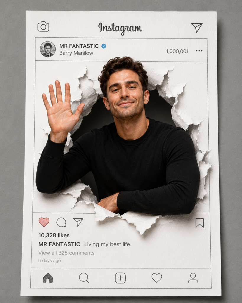 Cool Instagram image pop out effect using ChatGPT and your own image to create a cool social media effect.