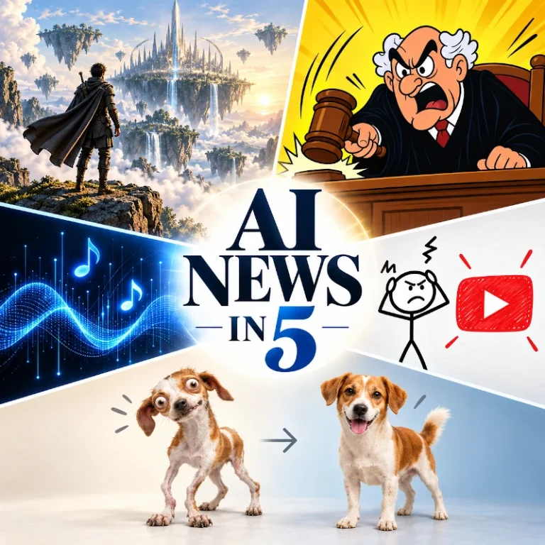 AI News in 5: Runway Builds Worlds, Suno Gets Sued and YouTube Changes the Rules