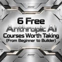 Silver metalic placeholder with title: 6 Free Anthropic AI Courses