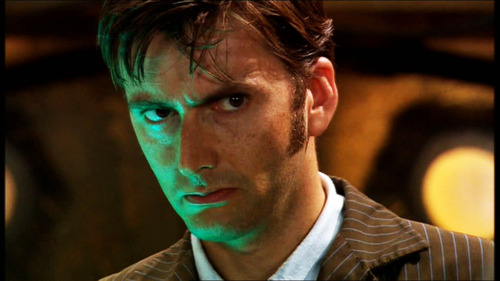 Angry looking tenth doctor who, david tennant